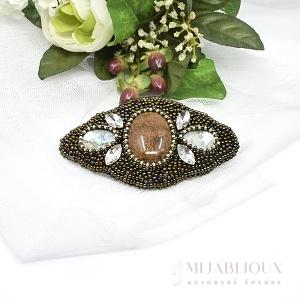 Spona do vlasů s jaspisem