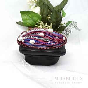 Spona do vlasů se shibori a perlami II