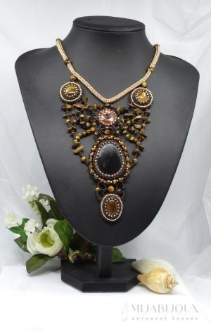 Autorský náhrdelník – Magie achátu a tygřího oka