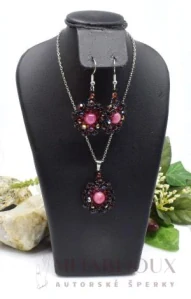 Elegantní set - růžový jadeit