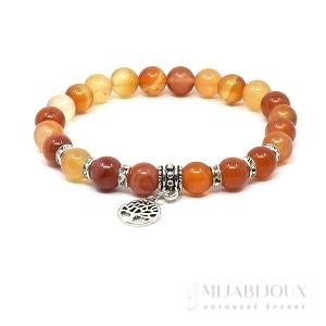 Náramek z minerálu oranžový achát