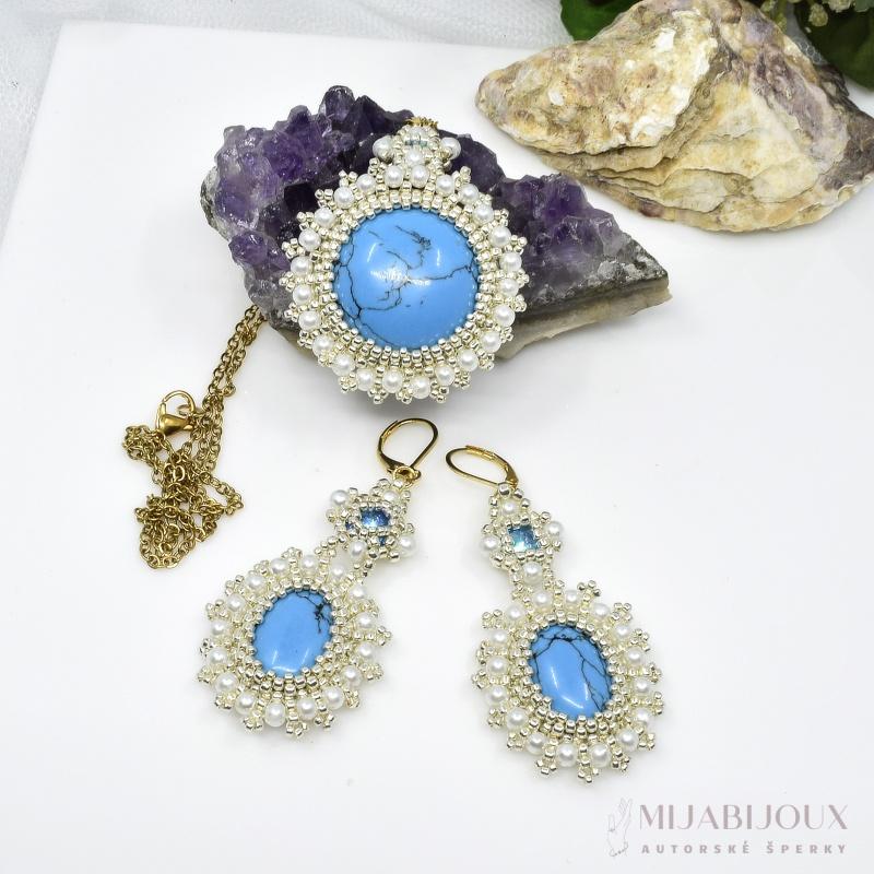 Sada náhrdelníku a náušnic z tyrkenitu