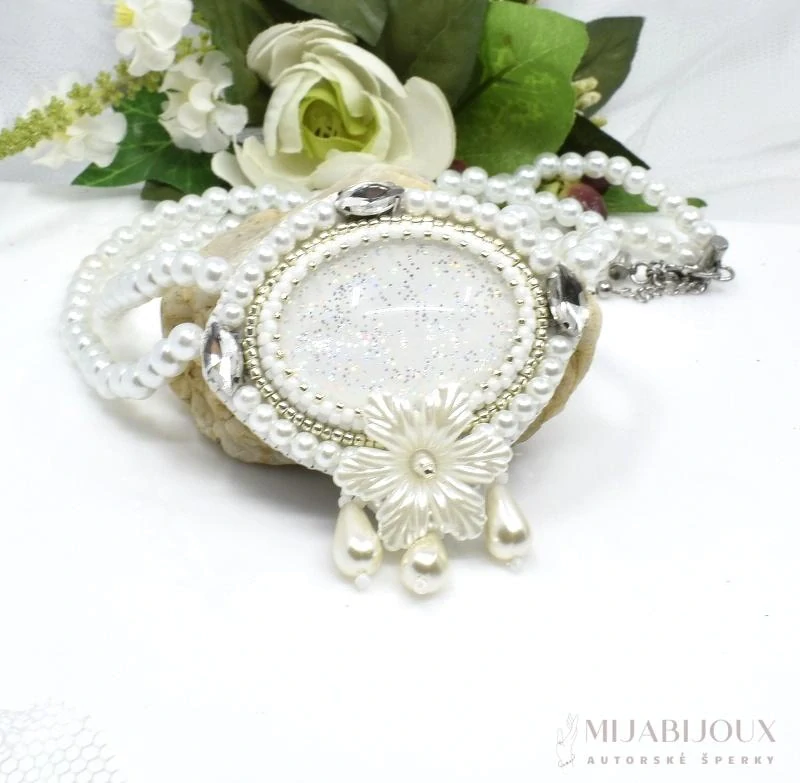 Unikátní originál – Luxusní dvojitý perlový náhrdelník handmade (jen 1 ks)