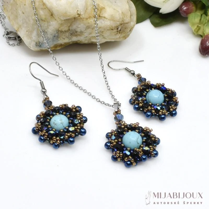 Modrá Harmonie - Sada šperků z tyrkenitu